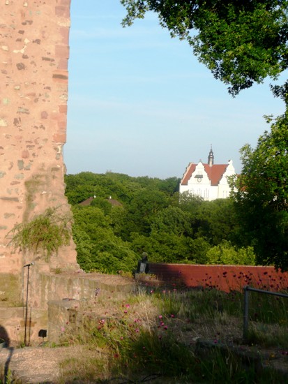Aussicht auf das Giebichenstein-Gymnasium 